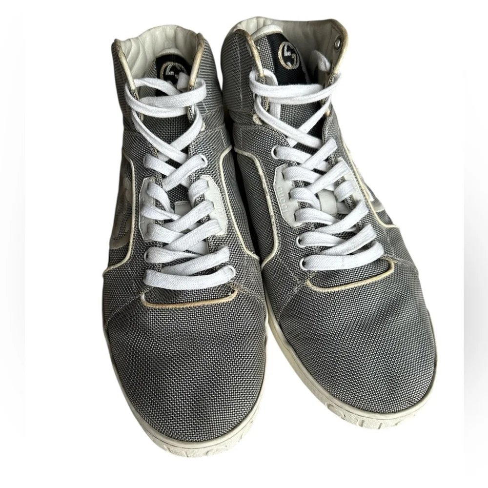 Gucci Baling Fabric Nappa Moorea Interlocking G men's high-top sneaker US12